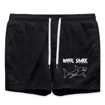 Requin blanc - Short de bain - noir - Devant - AI Model Male 185 light (185cm)