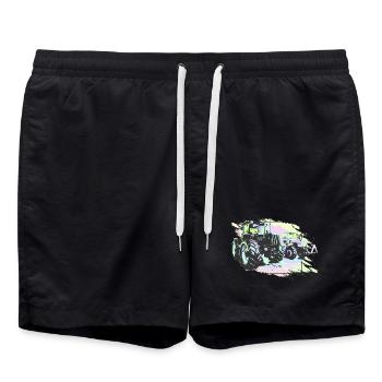Vieux tracteurs - Short de bain - noir - Devant - AI Model Male 185 light (185cm)