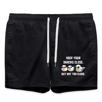 Behalt deine Snacks nahe Aber nicht zu nahe - Badeshorts - Schwarz - Vorne - AI Model Male 185 light (185cm)