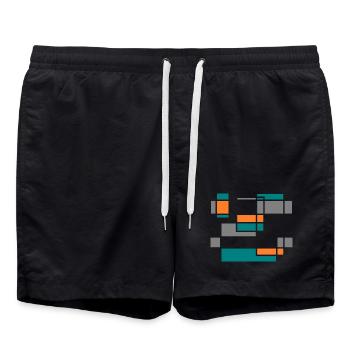 Graphic No.1 - Badeshorts - Schwarz - Vorne - AI Model Male 185 light (185cm)