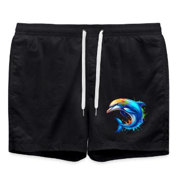 Dolphin - Swim Trunks - black - Front - AI Model Male 185 light (185cm)