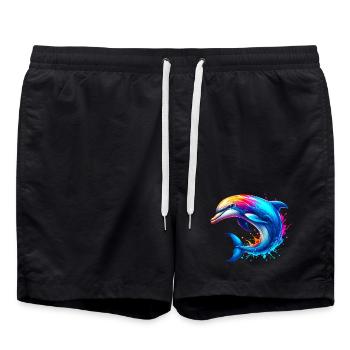 Delfin - Badeshorts - Schwarz - Vorne - AI Model Male 185 light (185cm)