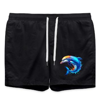 Dolphin - Swim Trunks - black - Front - AI Model Male 185 light (185cm)