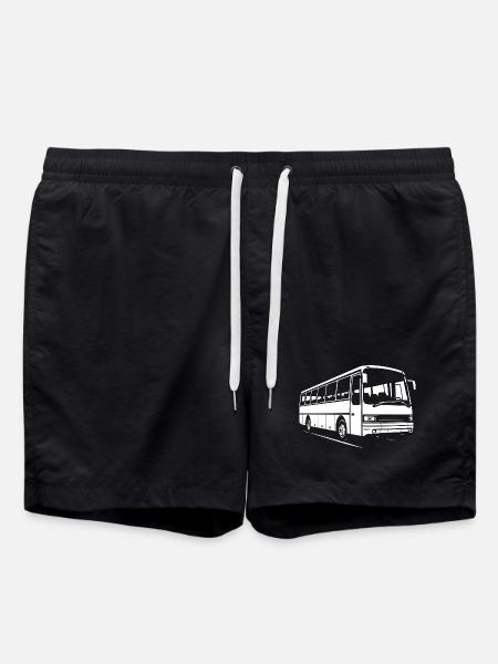 Old-school long-distance coach - Swim Trunks - black
