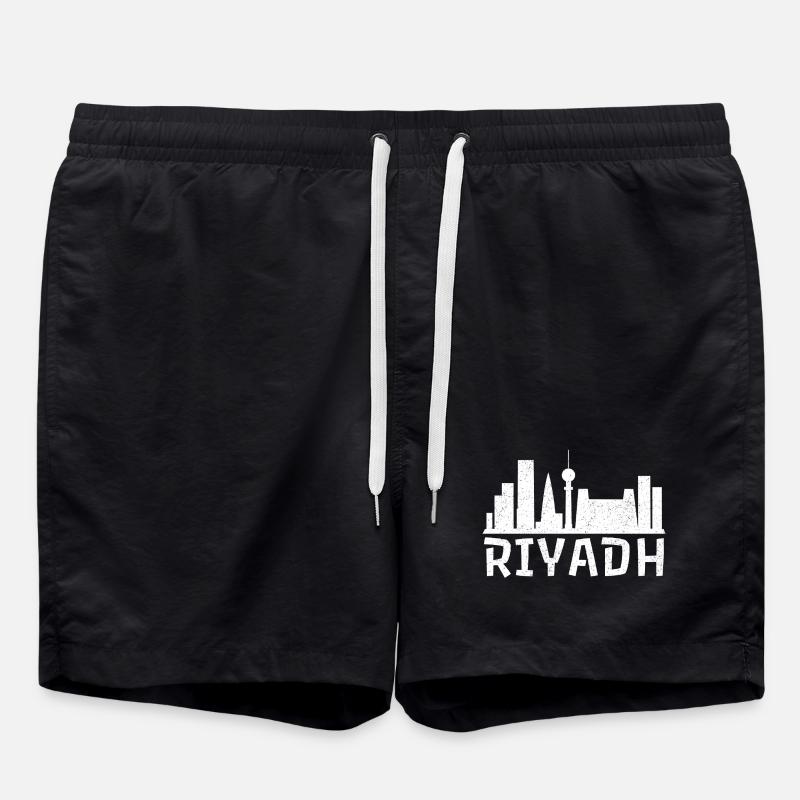 Riyadh Skyline Bold - Badeshorts - Schwarz