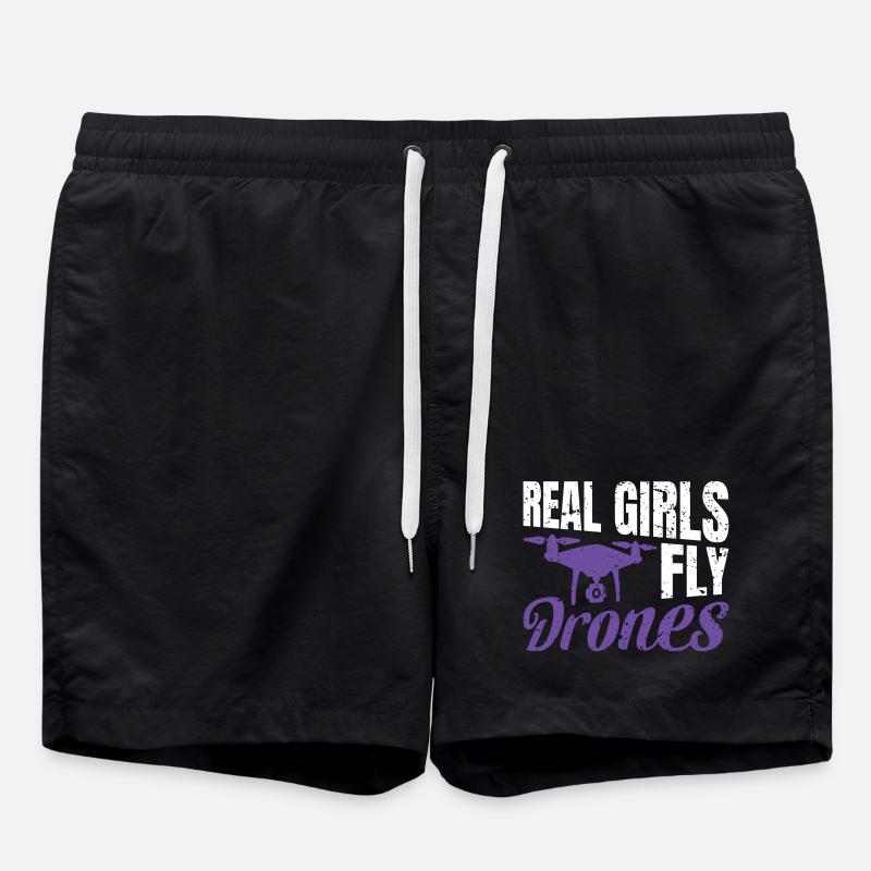Les vraies filles pilotent des drones - Short de bain - noir