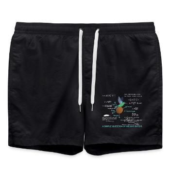 Math Simple question of weight ratios - Swim Trunks - black - Front - AI Model Male 185 light (185cm)