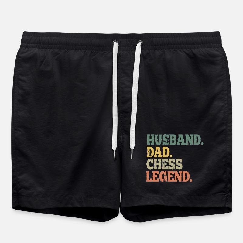 Chess Dad - Swim Trunks - black