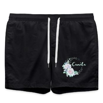 For Camila - Swim Trunks - black - Front - AI Model Male 185 light (185cm)