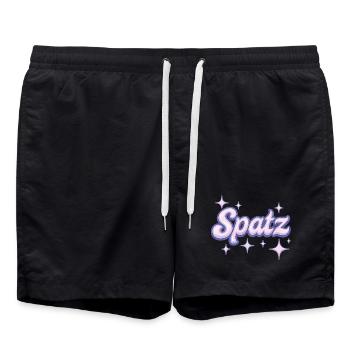 Spatz / Y2K Design - Badeshorts - Schwarz - Vorne - AI Model Male 185 light (185cm)
