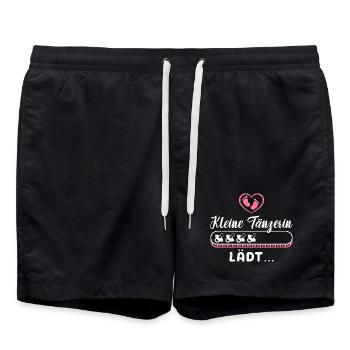 Bald Mama KLEINE TÄNZERIN LÄDT Werdende Mutter - Badeshorts - Schwarz - Vorne - AI Model Male 185 light (185cm)