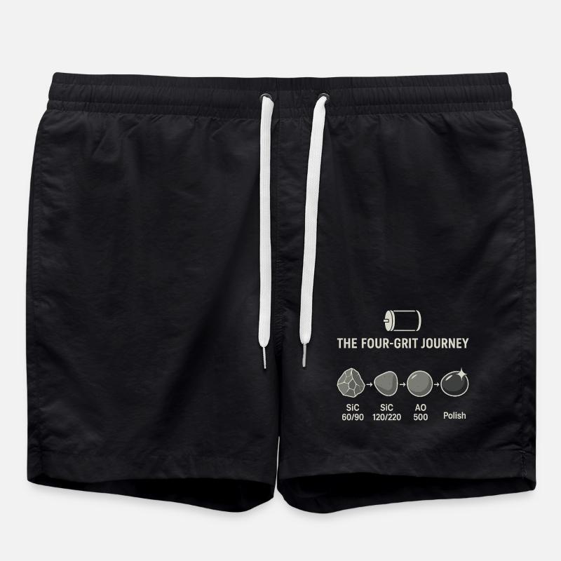 Der Vier-Schritte-Schleifprozess - Badeshorts - Schwarz