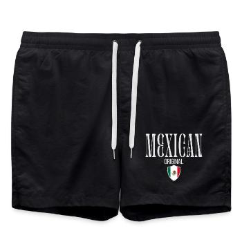 Original du Mexique, j’adore le Mexique - Short de bain - noir - Devant - AI Model Male 185 light (185cm)