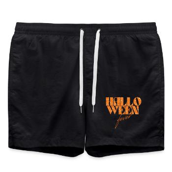 Halloween Fieber Glitzer Typografie - Badeshorts - Schwarz - Vorne - AI Model Male 185 light (185cm)