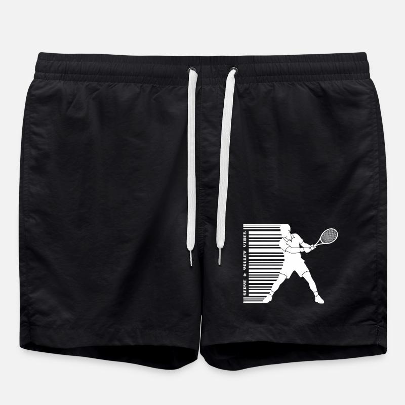 Tennis Silhouette Sweat à capuche chemise code-barres lumineux - Short de bain - noir