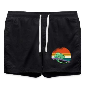 Sunset Chameleon - Swim Trunks - black - Front - AI Model Male 185 light (185cm)