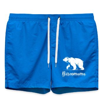 Expectant mother BEAR MAMA Soon to be mom Funny - Swim Trunks - cobalt blue - Front
