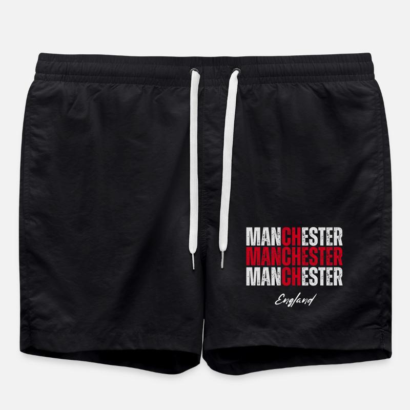 Manchester Angleterre, British Pride - Short de bain - noir