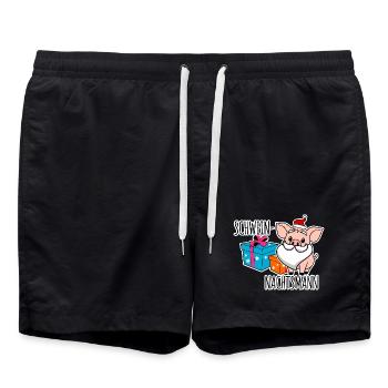 Des nuits de cochon heureuses avec le Pig Night Man - Short de bain - noir - Devant - AI Model Male 185 light (185cm)
