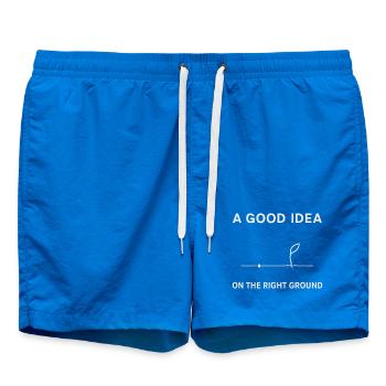 Ideas in the right place. - Swim Trunks - cobalt blue - Front