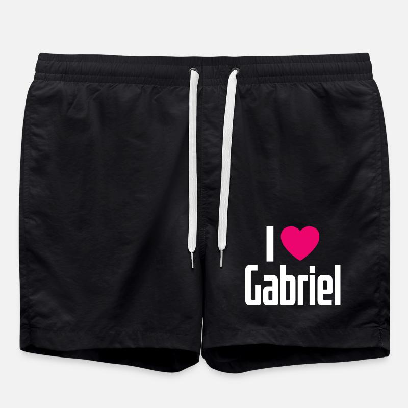 J’aime Gabriel Cœur Rose J’aime Gabriel - Short de bain - noir