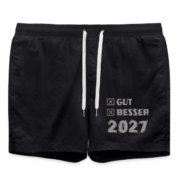 2027 - Swim Trunks - black - Front - AI Model Male 185 light (185cm)