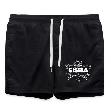 Gisela als Baby - Badeshorts - Schwarz - Vorne - AI Model Male 185 light (185cm)