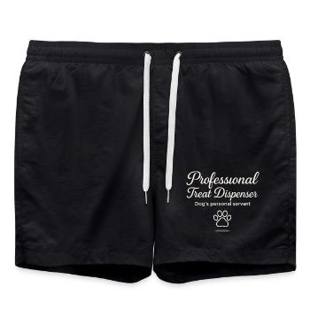Professional treat dispenser dog servant - Swim Trunks - black - Front - AI Model Male 185 light (185cm)