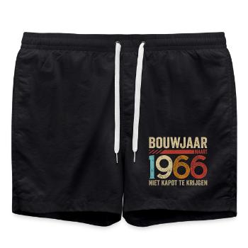 Bouwjaar maart 1966 niet kapot te krijgen - Swim Trunks - black - Front - AI Model Male 185 light (185cm)