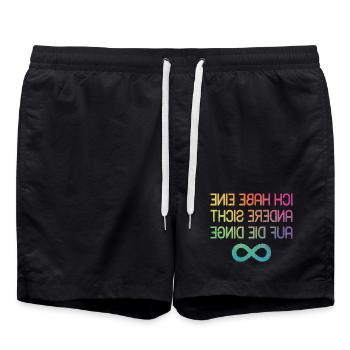 Autisten Ich Habe Eine Andere Sicht Auf Die Dinge  - Badeshorts - Schwarz - Vorne - AI Model Male 185 light (185cm)