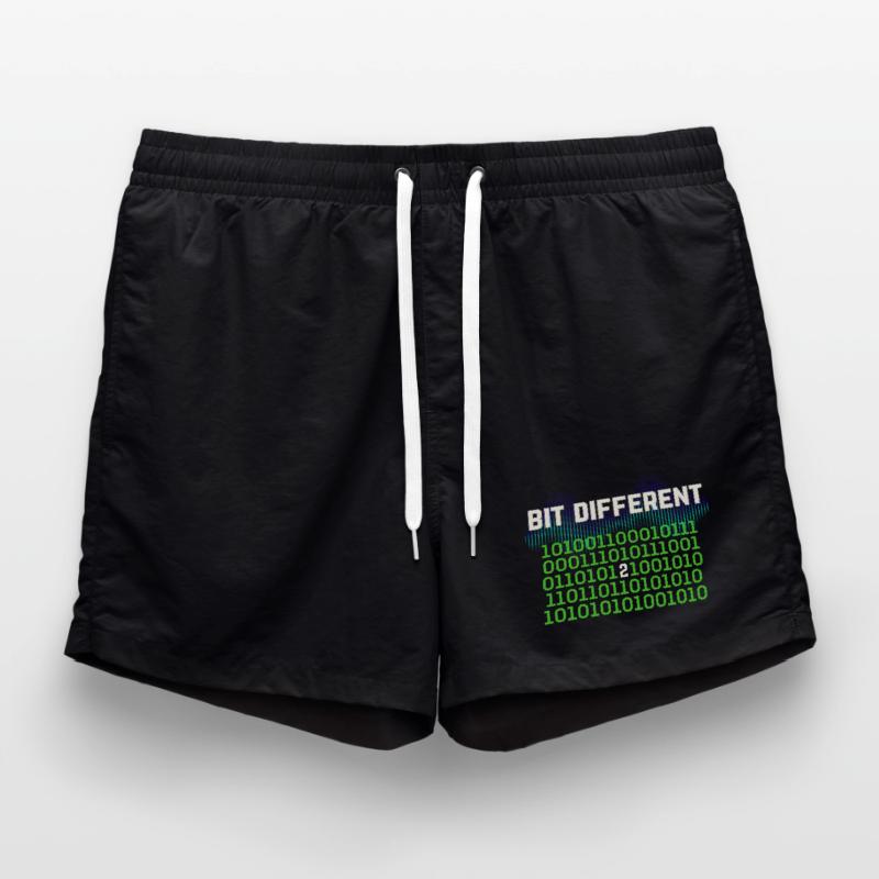 Bit Different - Nerdy Binary Error Design Swim Trunks