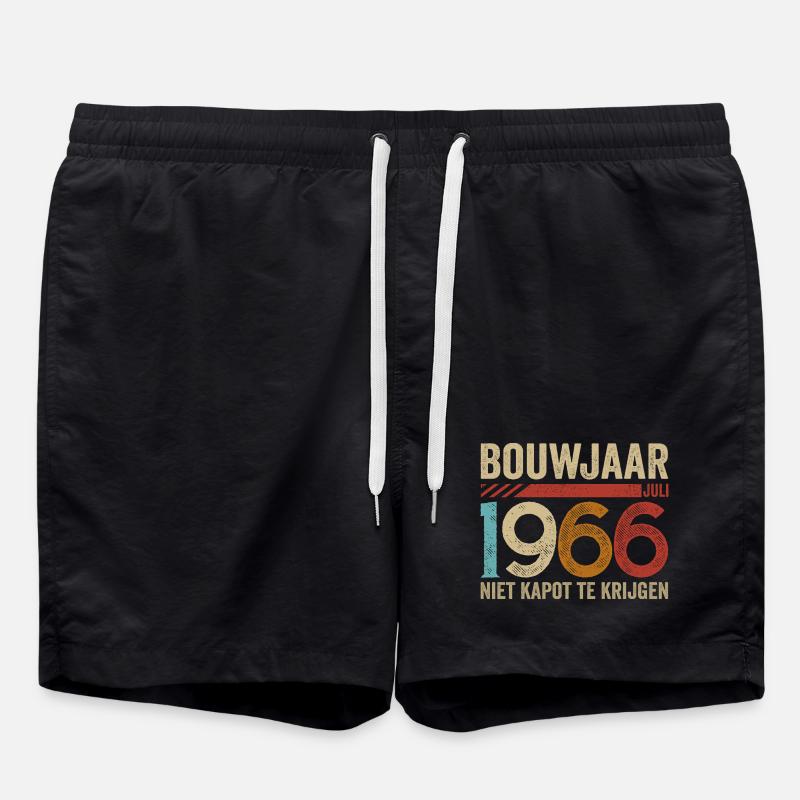 Baujahr Juli 1966 unzerstörbar - Badeshorts - Schwarz