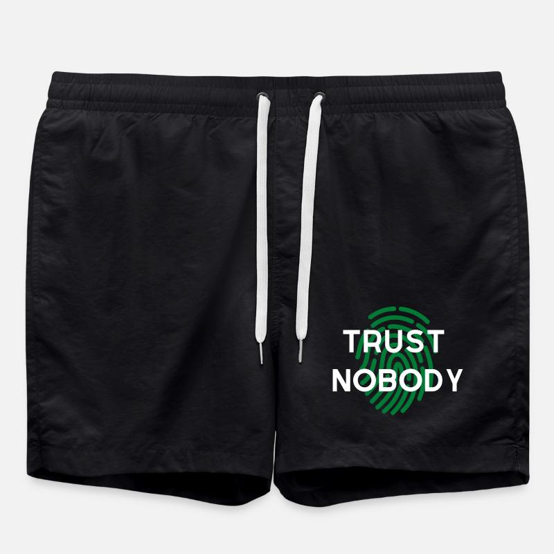 WIDM - Trust nobody. - Swim Trunks - black