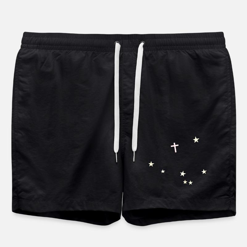 Croix dans le ciel étoilé - Short de bain - noir