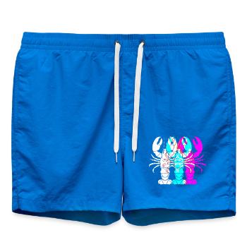 Spiny lobster, seafood, lobster, lobster - Swim Trunks - cobalt blue - Front