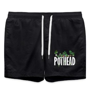 Plant Lovers Plants Gardeners Gardening - Swim Trunks - black - Front - AI Model Male 185 light (185cm)