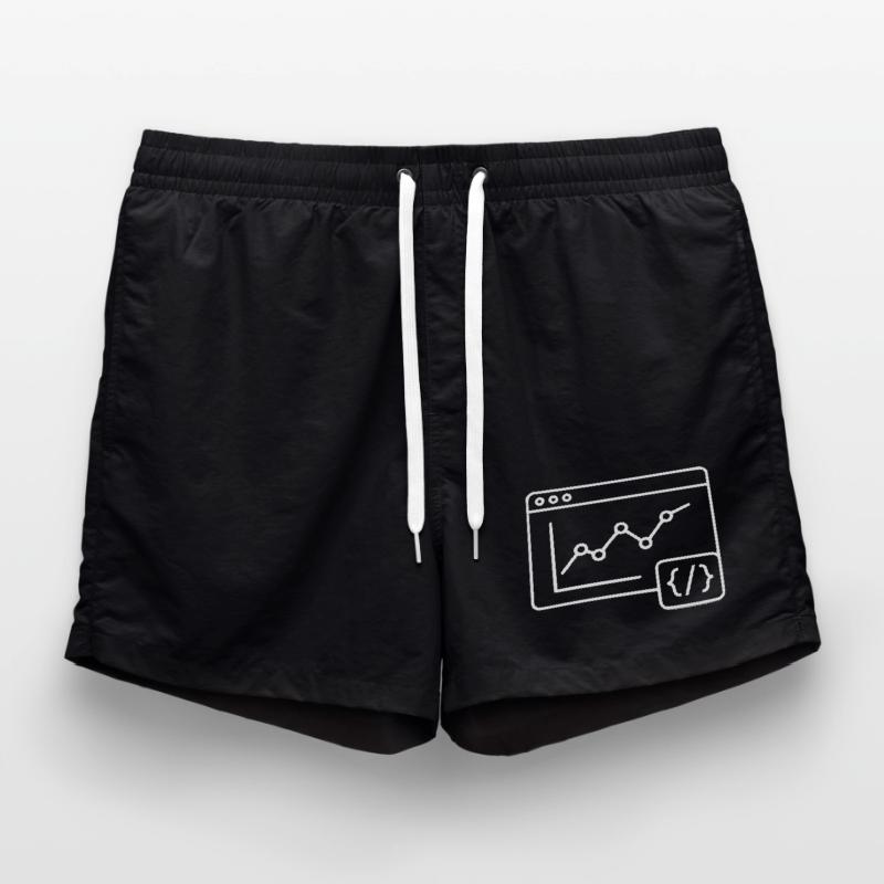 Web Analyse Chart Coding Browser Vektor Badeshorts