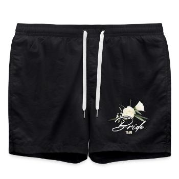 Team bride - Badeshorts - Schwarz - Vorne - AI Model Male 185 light (185cm)