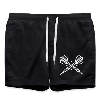 Dartpfeile Symbol - Badeshorts - Schwarz - Vorne - AI Model Male 185 light (185cm)