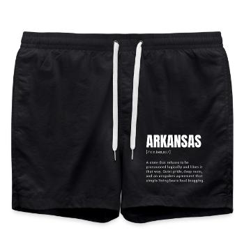 Arkansas Bold State Pride - Badeshorts - Schwarz - Vorne - AI Model Male 185 light (185cm)