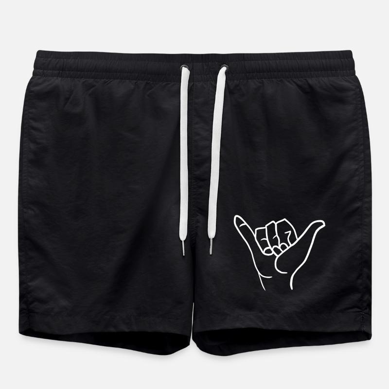 Shaka Surfzeichen - Badeshorts - Schwarz