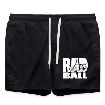 Cycling ball, cycleball, indoor cycling - Swim Trunks - black - Front - AI Model Male 185 light (185cm)