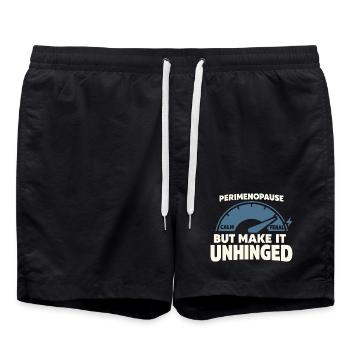 Périménopause Humour Périménopause - Short de bain - noir - Devant - AI Model Male 185 light (185cm)