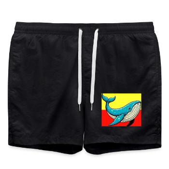 Wal - Badeshorts - Schwarz - Vorne - AI Model Male 185 light (185cm)