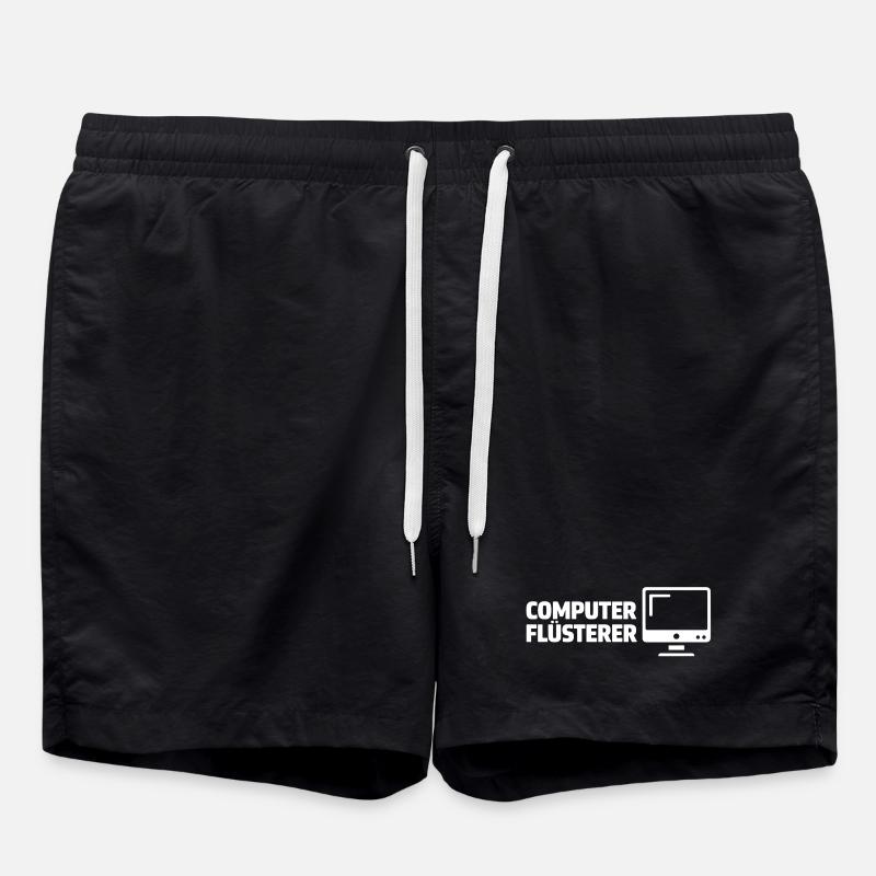Computer Whisperer - Swim Trunks - black