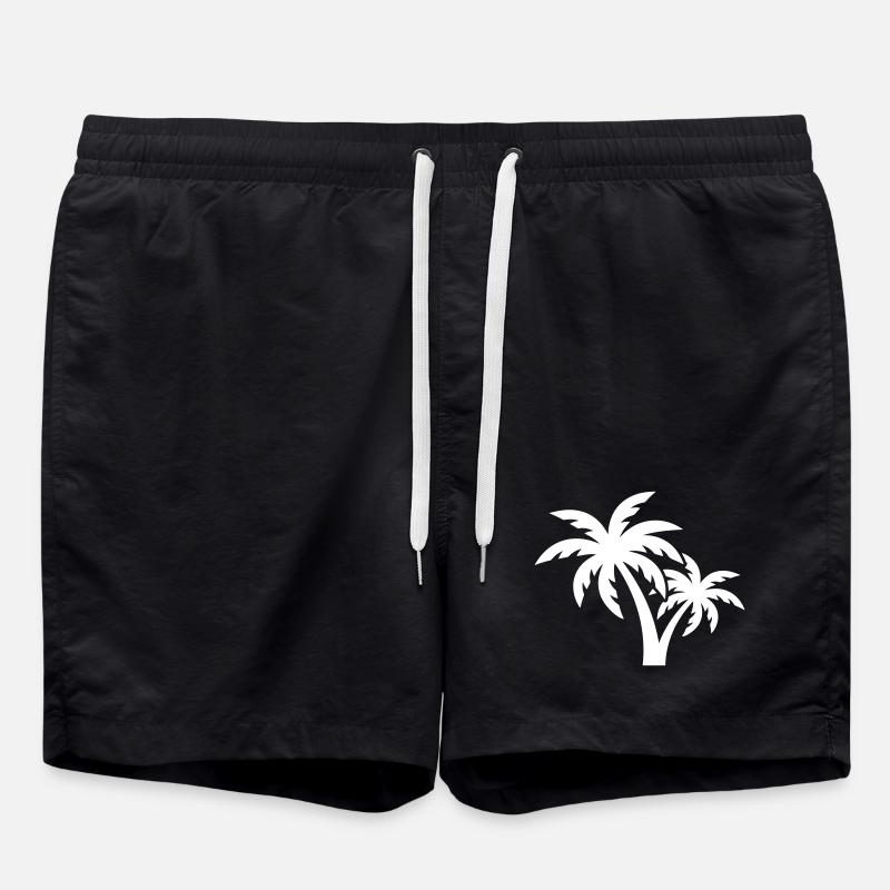 Palm Tree Symbol Beach - Swim Trunks - black