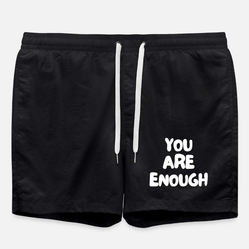 Du bist genug - Badeshorts - Schwarz