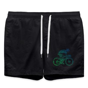 Gift idea for a road bike with road bike - Swim Trunks - black - Front - AI Model Male 185 light (185cm)