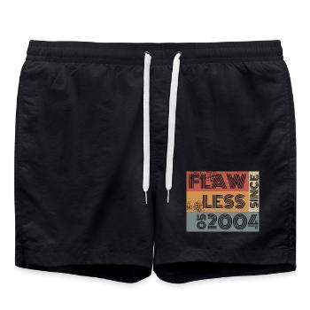 22. Birthday Flawless since 05/2004 - Swim Trunks - black - Front - AI Model Male 185 light (185cm)