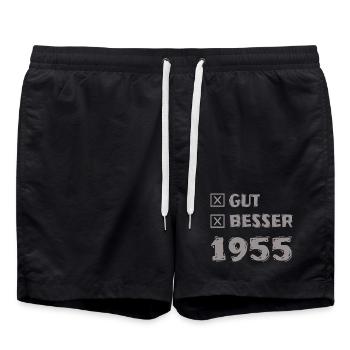 Besser 1955 - Badeshorts - Schwarz - Vorne - AI Model Male 185 light (185cm)